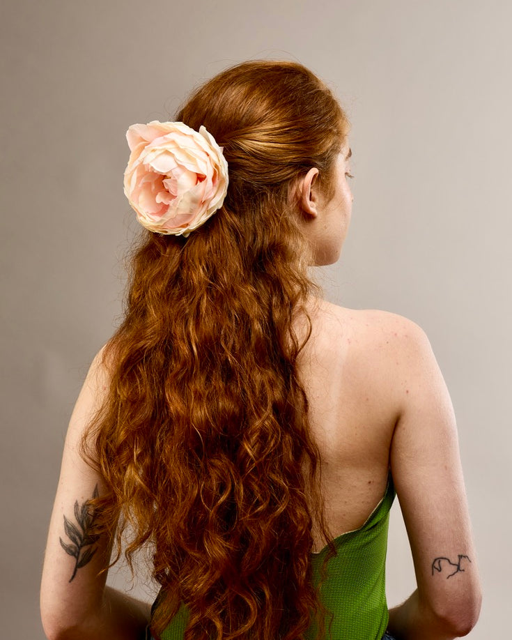 Aurora Peony — Blush Pink Barrette