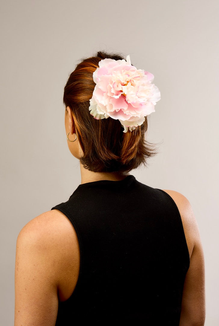 Empress Peony (S + L) — Blush Pink (S) Barrette