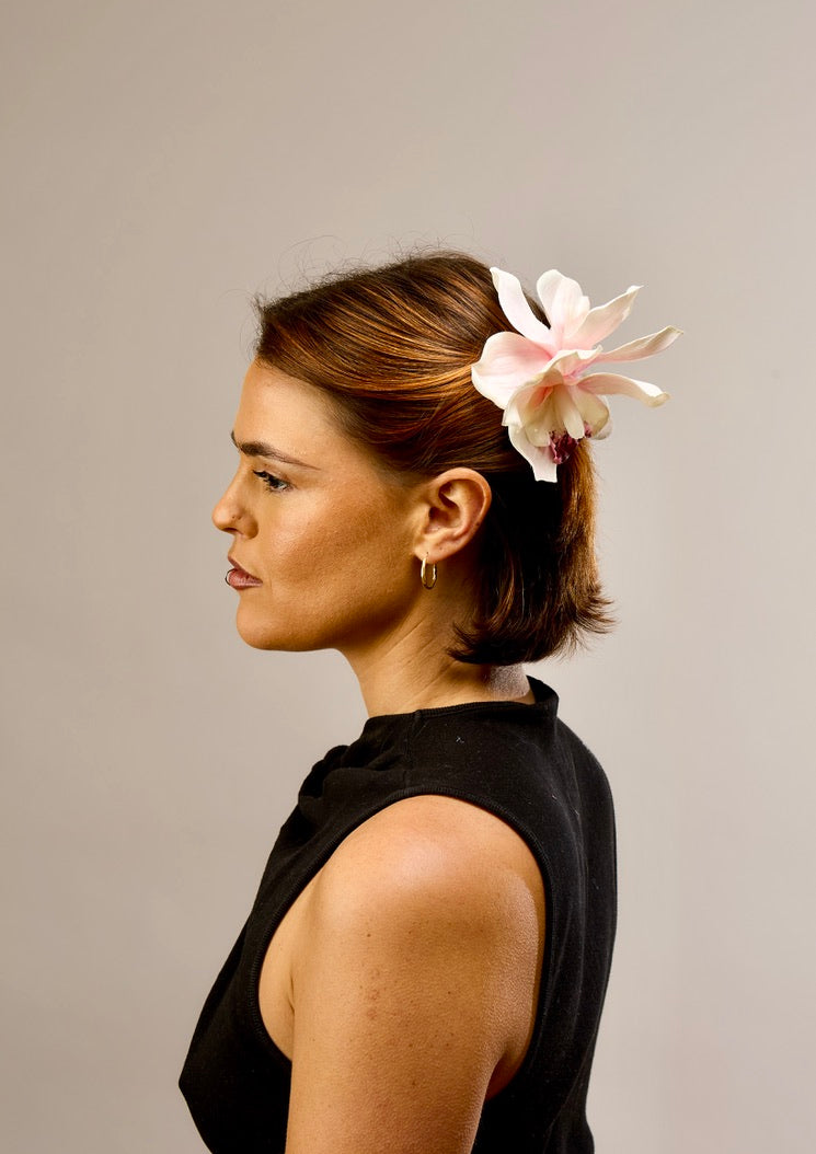 Orchid — Blush White Slide Clip
