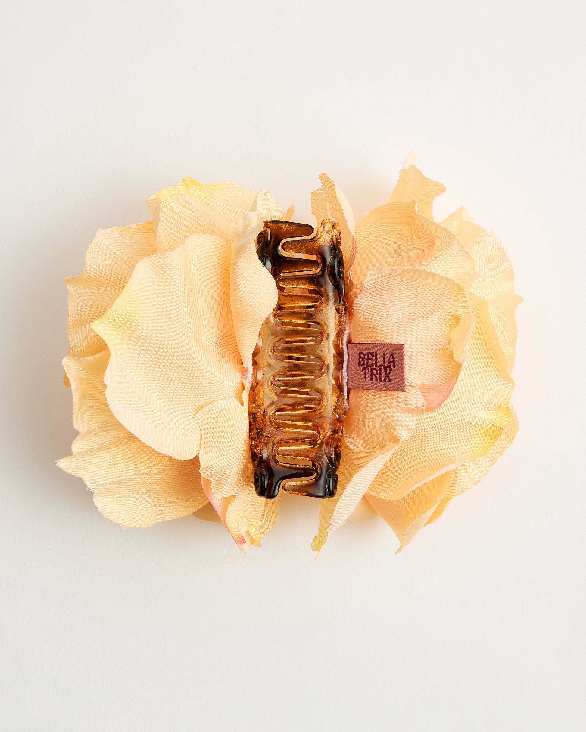 English Garden Rose — Peach Claw Clip