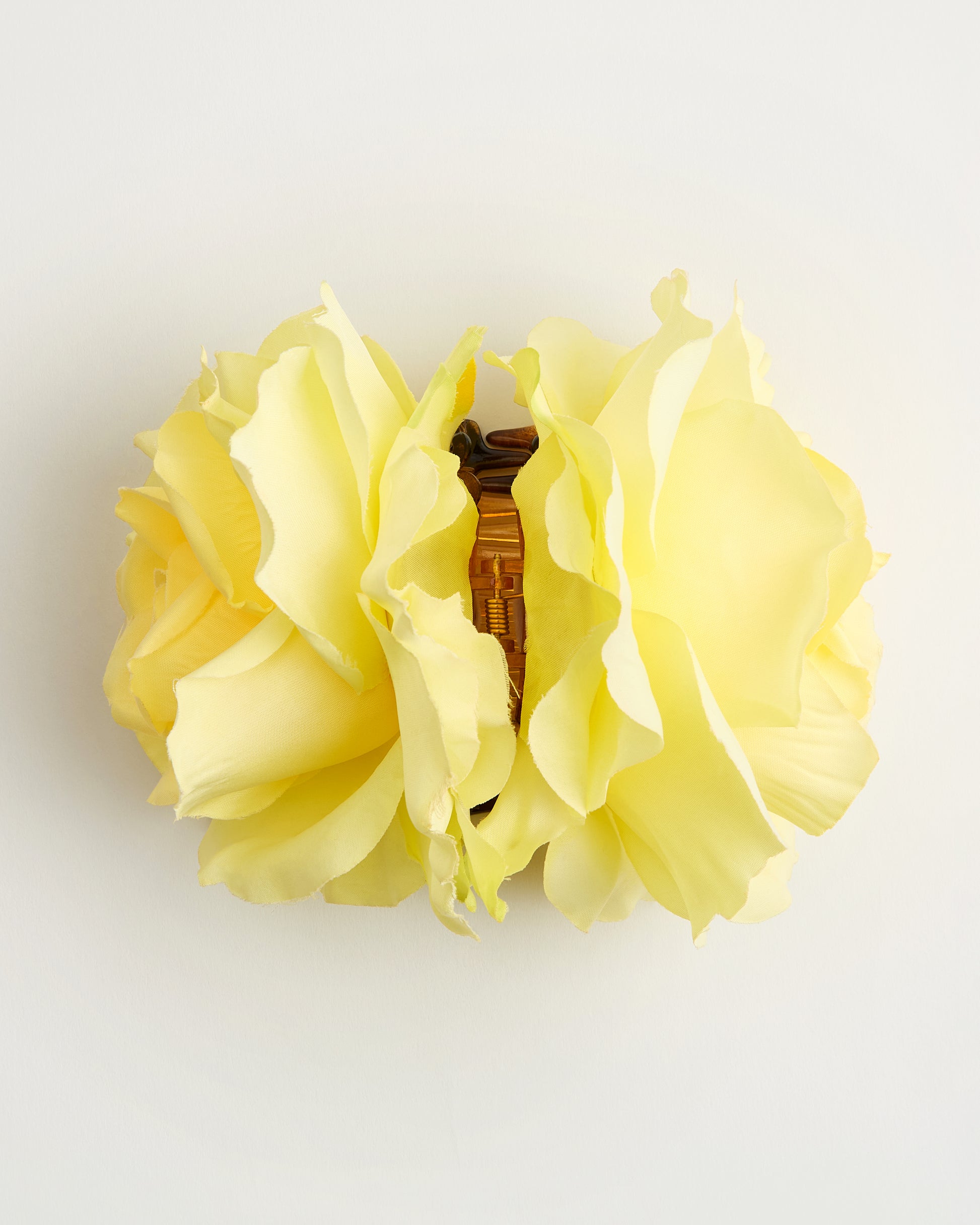 English Garden Rose — Yellow Claw Clip