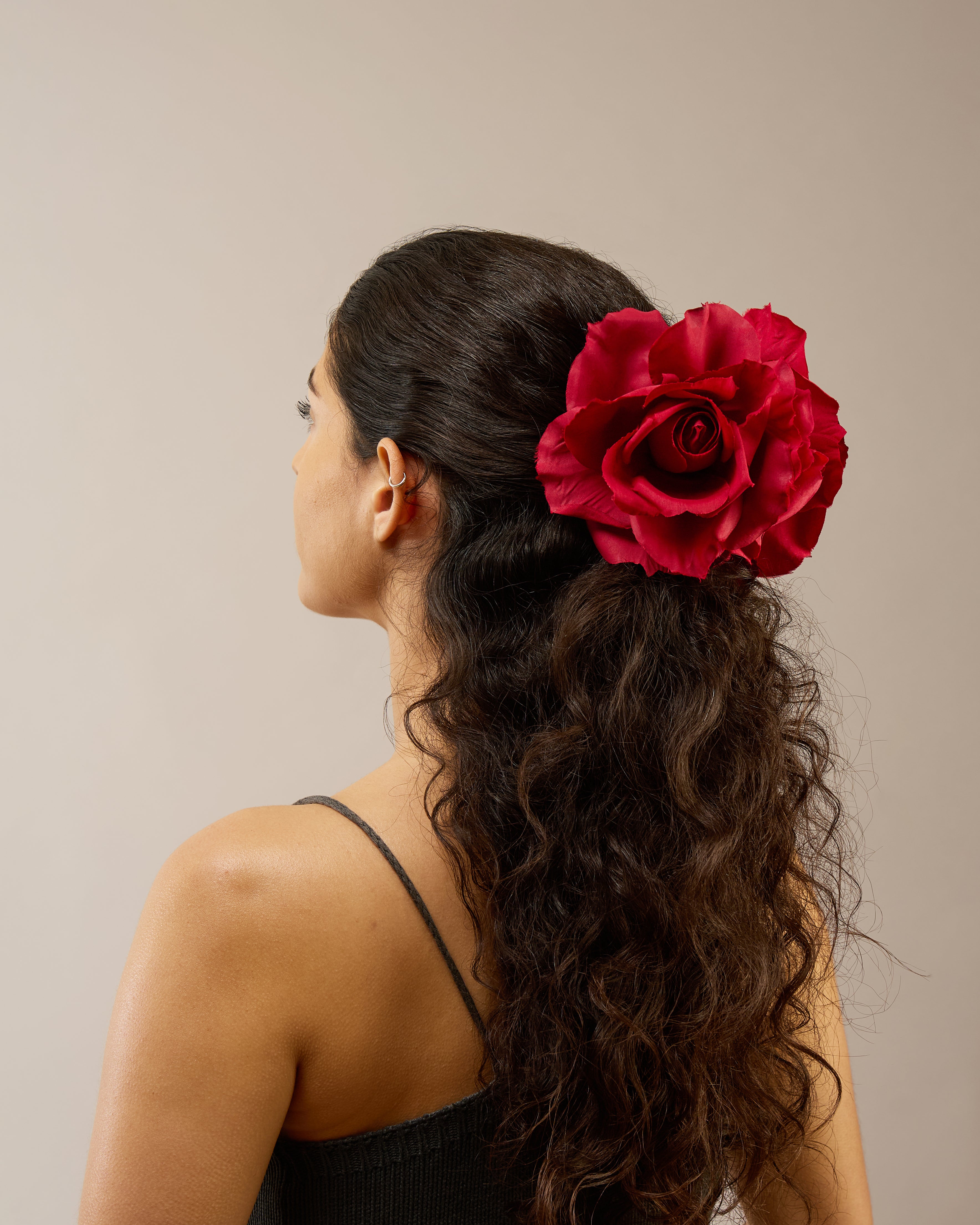 English Garden Rose — Red Claw Clip