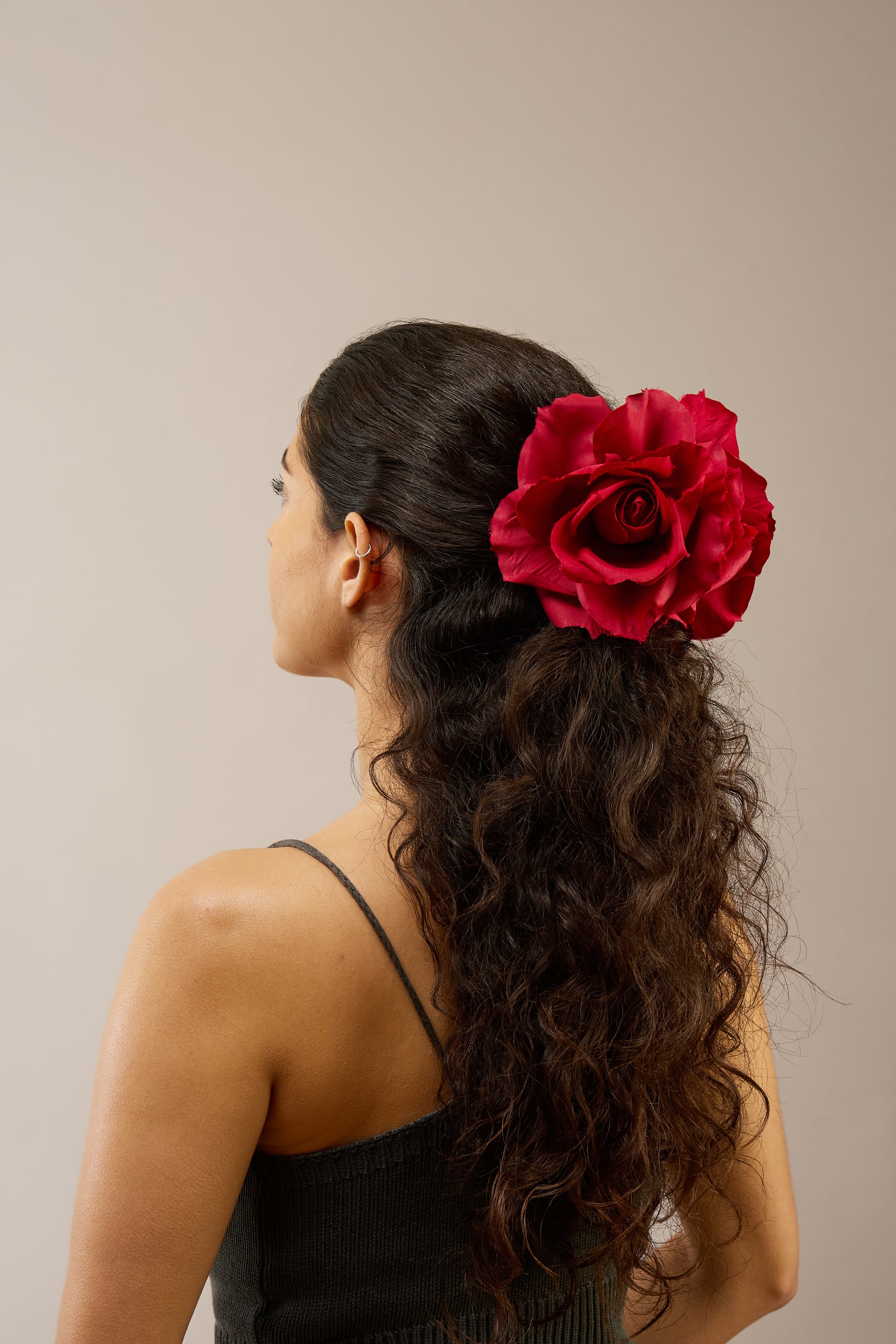 English Garden Rose — Red Claw Clip