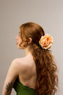 English Garden Rose — Peach Claw Clip