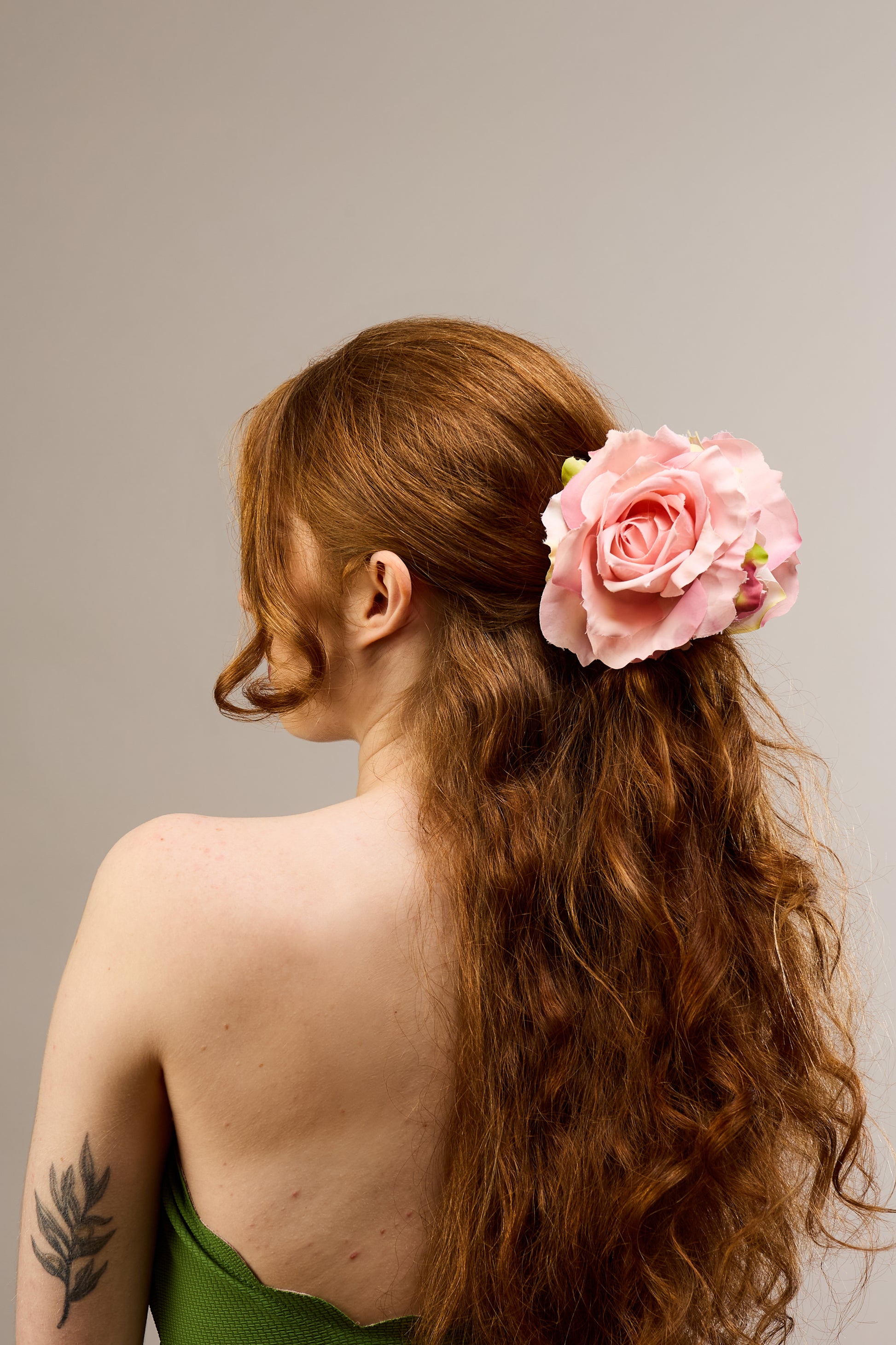 English Garden Rose — Pink Claw Clip