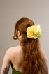 English Garden Rose — Yellow Claw Clip